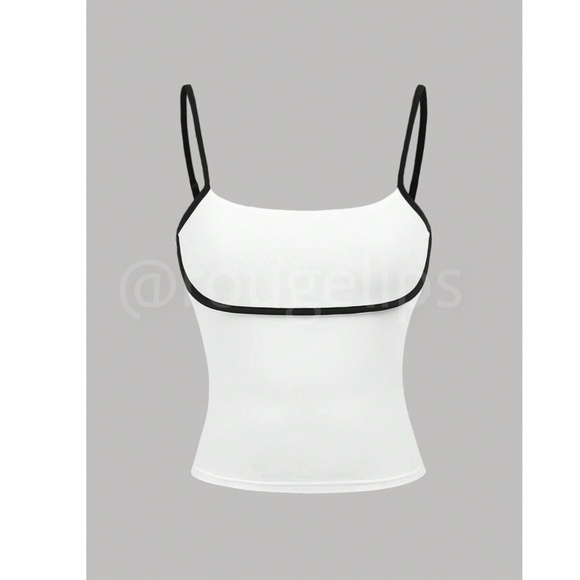 Rouge! White and Black Trim Tank Top - Picture 7 of 13
